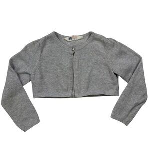 H&M Girl’s Bolero Gray with Silver Metallic Accents Sweater | Size 2-4yrs